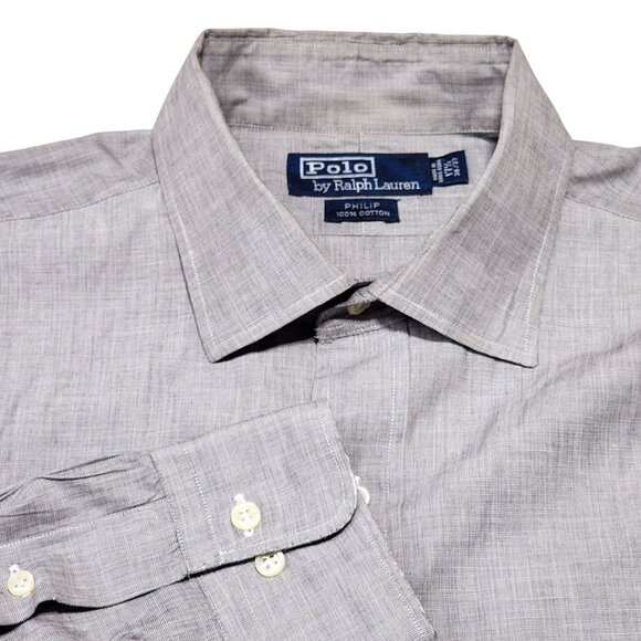 Polo Ralph Lauren Mens Gray Button-Up Shirt Philip Style Size L - Picture 1 of 6